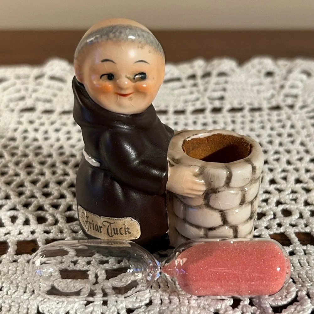 Friar Tuck Goebel Hummel West Germany Kitchen Timer Hour Glass - Picture 9 of 10